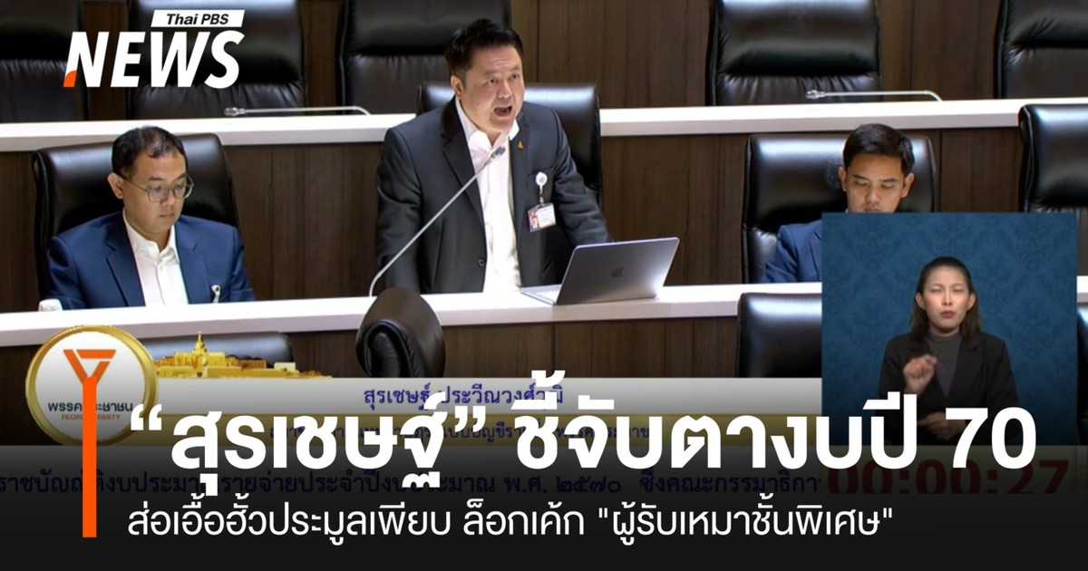 "สุรเชษฐ์" อภิปรายงบฯ 70 ส่อเอื้อฮั้วประมูลเพียบ ล็อกเค้ก "ผู้รับเหมาชั้นพิเศษ"